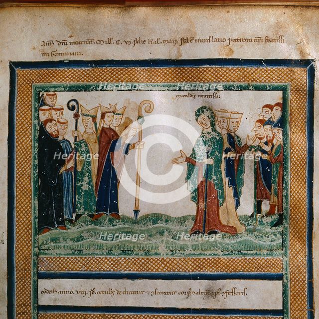 Matilda of Tuscany (From: Vita Mathildis di Donizone di Canossa), Between 1111 and 1115. Artist: Donizone di Canossa (active Early 12th cen.)