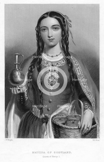 Matilda of Scotland, Queen of Henry I, (c1850s). Artist: WH Mote