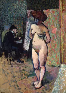 Matisse Painting in the Studio of Manguin 1904-1905. Artist: Albert Marquet
