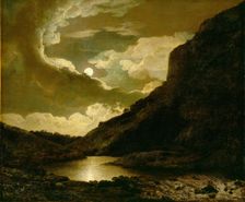Matlock Tor by Moonlight, between 1778 and 1780. Creator: Joseph Wright of Derby
