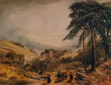 Matlock Village: Gleaners Returning 1849, (1935). Creator: Peter de Wint