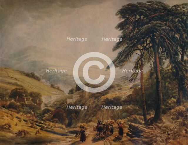 'Matlock Village: Gleaners Returning', 1849, (1935). Creator: Peter de Wint.