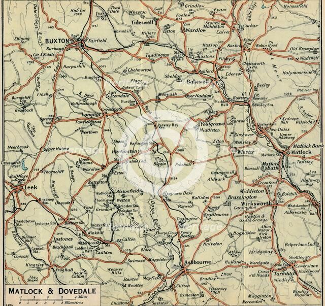 'Matlock & Dovedale', c20th Century. Artist: John Bartholomew.