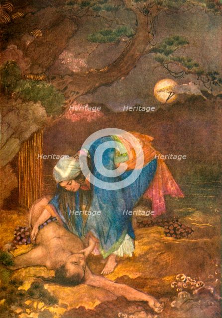 'Matsue rescues Teoyo', 1912. Creator: Evelyn Paul.