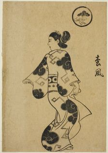 Matsukaze, from "Album of Courtesans (Keisei ehon)", c. 1700. Creator: Torii Kiyonobu I