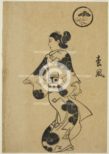 Matsukaze, from "Album of Courtesans (Keisei ehon)", c. 1700. Creator: Torii Kiyonobu I.