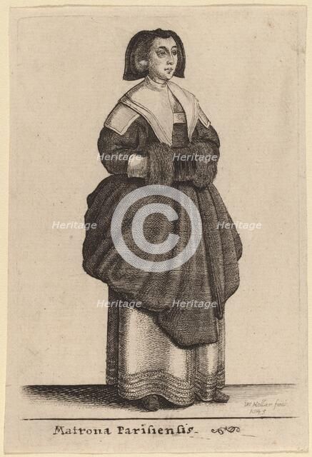 Matrona Parisiensis, 1643. Creator: Wenceslaus Hollar.