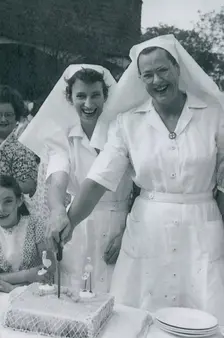 Matrons Joan Gardner and Hilda Vischer at St Monan's Hospital, 146 Holt Avenue, Cremorne, c1950. Creator: Unknown