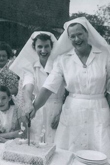 Matrons Joan Gardner and Hilda Vischer at St Monan's Hospital, 146 Holt Avenue, Cremorne, c1950. Creator: Unknown
