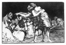 Matrimonial nightmare 1819-1823. Artist: Francisco Goya
