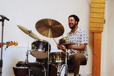 Matt Holmes, Basil Hodge Quintet Jazz Africa, Loughton Methodist Church, Essex, Apr 2023. Creator: Brian O'Connor