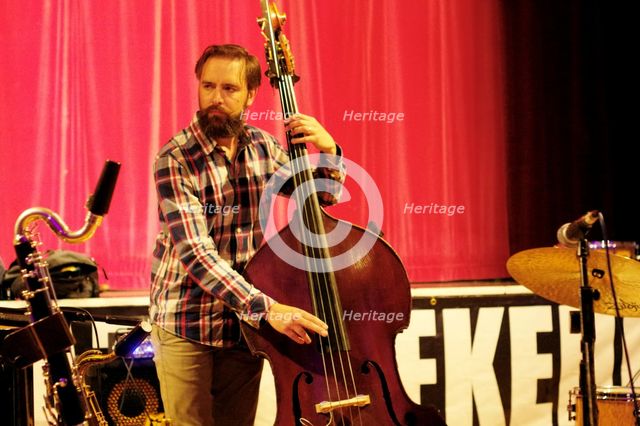 Matt Ridley, Darius Brubeck Quartet, Battle Jazz Festival, Battle, East Sussex, July 2023. Creator: Brian O'Connor.