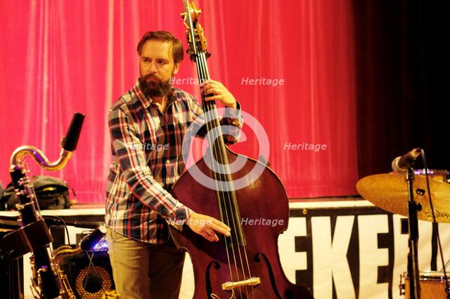 Matt Ridley, Darius Brubeck Quartet, Battle Jazz Festival, Battle, East Sussex, July 2023. Creator: Brian O'Connor.