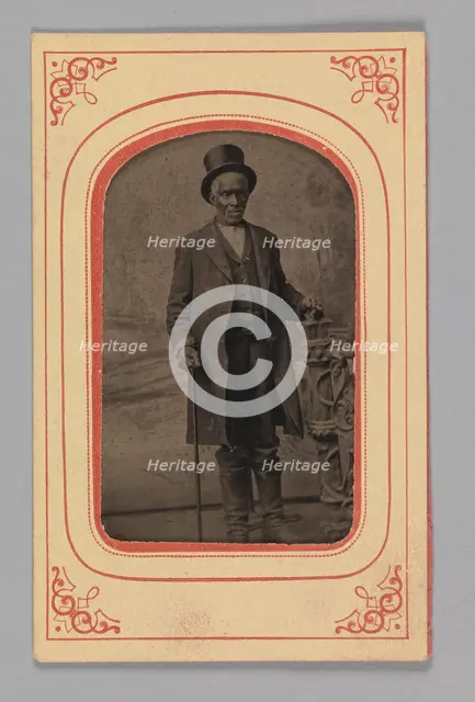 Matted tintype of Bachus, 1860s. Creator: Unknown.