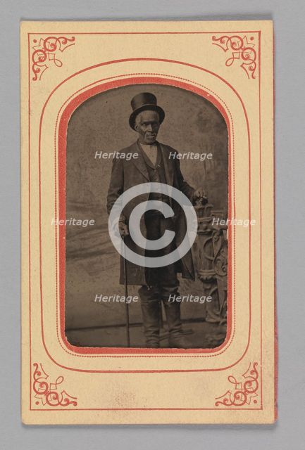 Matted tintype of Bachus, 1860s. Creator: Unknown.