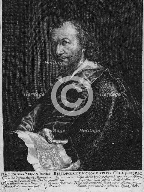 Matthäus Merian the Elder (1593-1650). From Memoria Merianaea, 1650. Creator: Merian, Matthäus, the Elder (1593-1650).