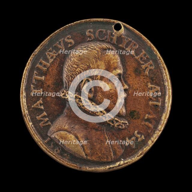 Matthaus Schyrer, born 1550, Printer [obverse], 1584. Creator: Valentin Maler.