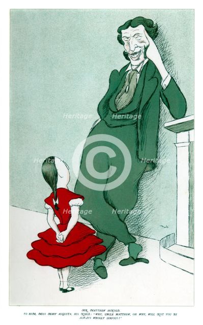 Matthew Arnold (1822-1888) and his niece, 1904.Artist: Max Beerbohm