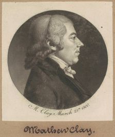 Matthew Clay, 1800. Creator: Charles Balthazar Julien Févret de Saint-Mémin