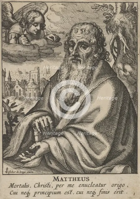 Matthew, from The Four Evangelists, 1610-20. Creator: Petrus Feddes.