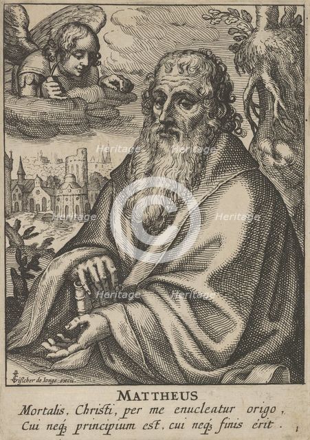 Matthew, from The Four Evangelists, 1610-20. Creator: Petrus Feddes.