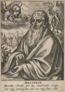 Matthew, from The Four Evangelists, 1610-20. Creator: Petrus Feddes