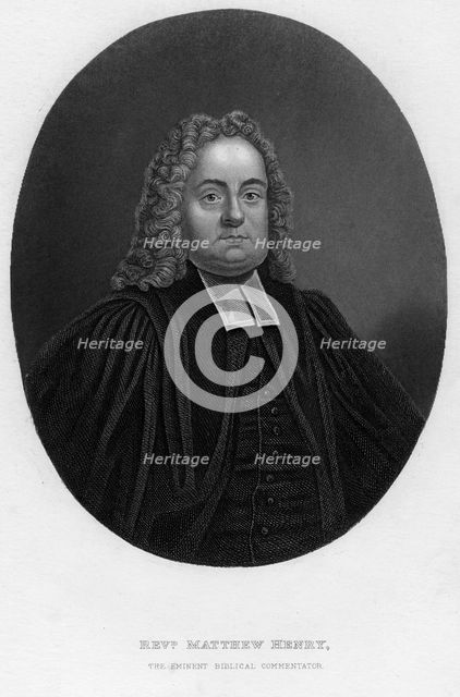 Matthew Henry (1662-1714), English biblical commentator and clergyman, 19th century.Artist: Samuel Freeman