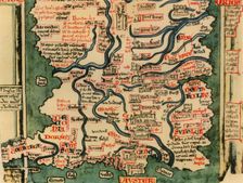 Matthew Paris's Map of Great Britain, c.1250 (1944). Creator: Matthew Paris