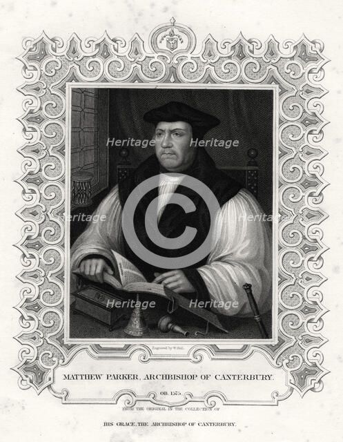 'Matthew Parker, Archbishop of Canterbury', 19th century. Artist: William Holl