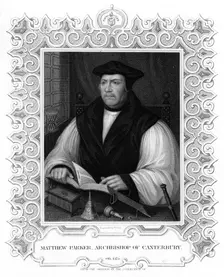 Matthew Parker, English prelate, 19th century. Artist: William Holl