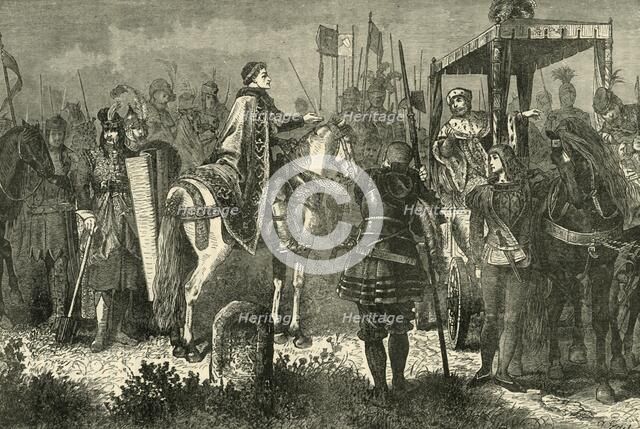 'Matthias Corvinus and George Podiebrad in the Camp Before Spielberg', 1890.   Creator: Unknown.