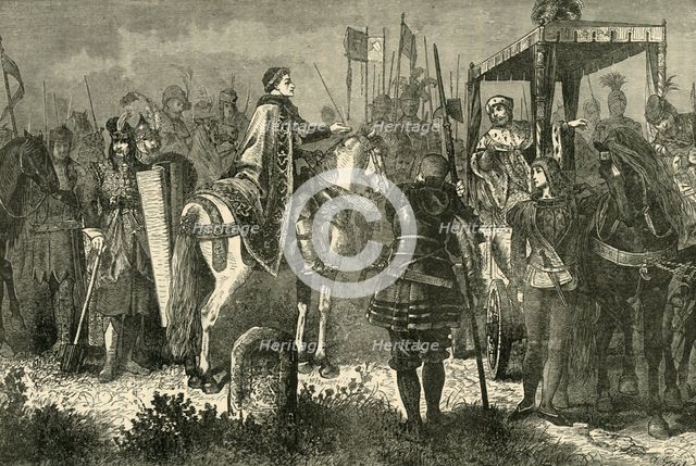 'Matthias Corvinus and George Podiebrad in the Camp Before Spielberg', 1890.   Creator: Unknown.