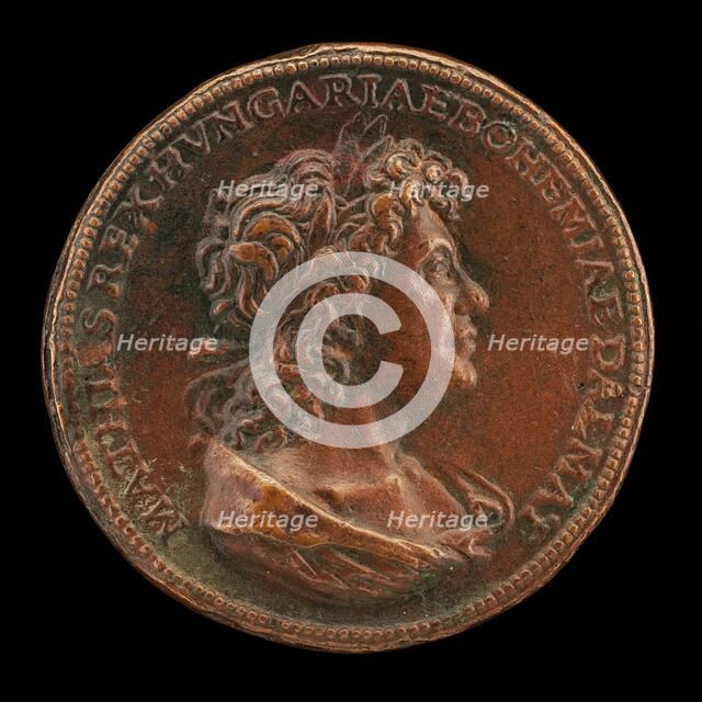 Matthias Corvinus, King of Hungary 1458-1490 [obverse], late 15th century. Creator: Unknown.