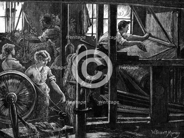 Matting-weavers, 1881. Creator: William James Palmer.