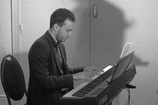 Matyas Gayer, Davison-Hemstock Quintet, Spike’s Place, Beckenham, Kent, 2024. Creator: Brian O'Connor