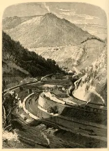 Mauch Chunk and Mount Pisgah 1872. Creator: John J. Harley