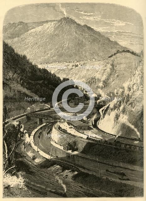 'Mauch Chunk and Mount Pisgah', 1872.  Creator: John J. Harley.