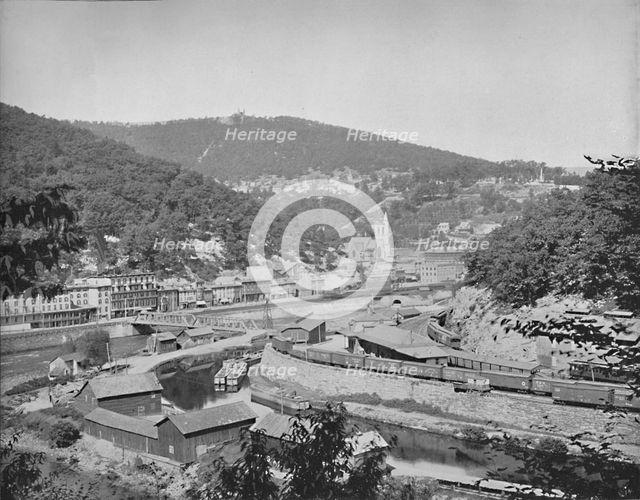'Mauch Chunk, Pennsylvania, showing Mount Pisgah', c1897. Creator: Unknown.