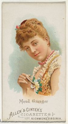 Maud Granger, from World's Beauties, Series 1 (N26) for Allen & Ginter Cigarettes, 1888., 1888. Creator: Allen & Ginter