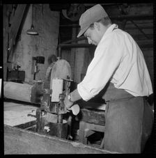 Maud's Clog Soles Works, Burnley Road, Mytholmroyd, Calderdale, West Yorkshire, 1966-1974. Creator: Eileen Deste