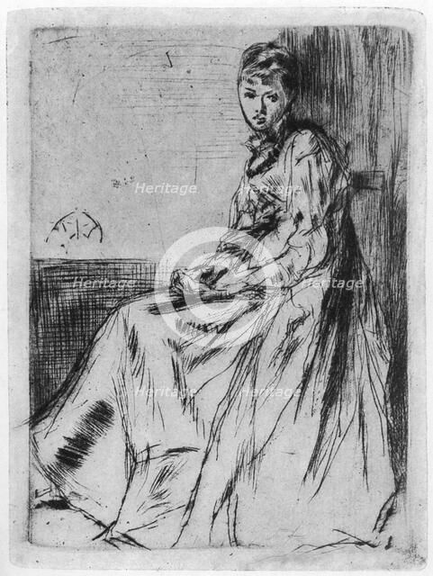 'Maude, Seated', 19th century (1904).Artist: James Abbott McNeill Whistler