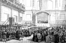 Maundy Thursday Royal Gifts at the Chapel Royal, Whitehall, 1777, (1890). Creator: Unknown