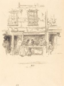 Maunder's Fish Shop, Chelsea, 1890. Creator: James Abbott McNeill Whistler