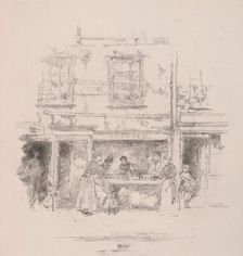 Maunder's Fish Shop, Chelsea, 1890. Creator: James McNeill Whistler (American, 1834-1903)
