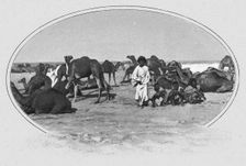 'Maures nomades et leurs chameaux; L'Ouest Africain 1914. Creator: Unknown