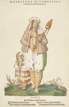 Mauritana in Domestico from Trachtenbuch von Nurnberg (Costume Book of Nuremberg), co. CLXIII, 1577 Creator: Jost Ammon