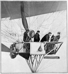 Maurice Berteaux, minister for the war in the Lebaudy airship, 3rd November 1905
