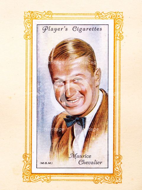 Maurice Chevalier Collectables Picture of movie stars that came with the Players cigarette packet, 1 Creator: Unknown.