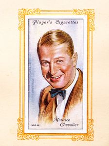Maurice Chevalier Collectables Picture of movie stars that came with the Players cigarette packet, 1 Creator: Unknown