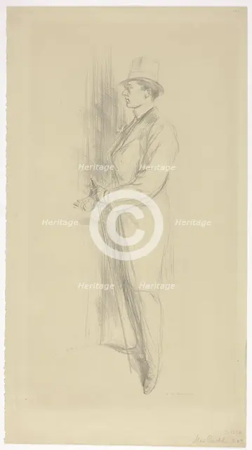 Max Beerbohm, 1896. Creator: Charles Shannon.
